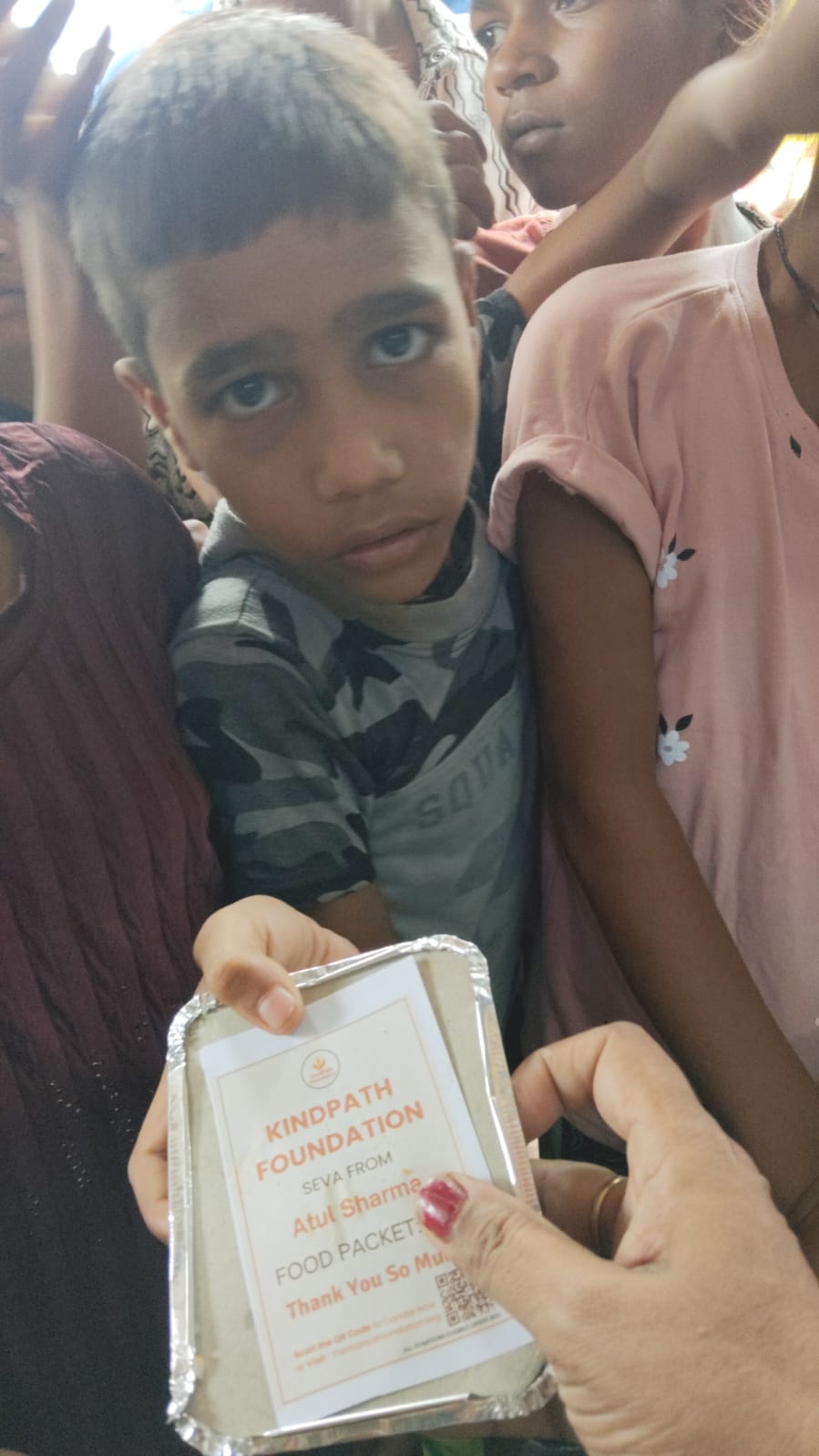Kindpath food packet seva proof 2