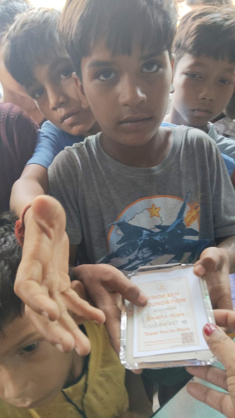 Kindpath food packet seva proof 1