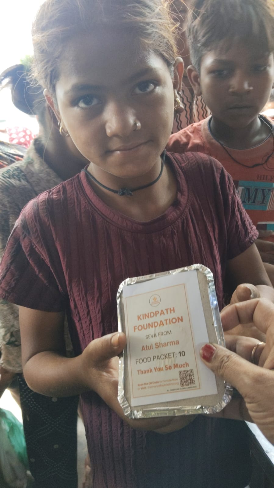 Kindpath food packet seva proof 3