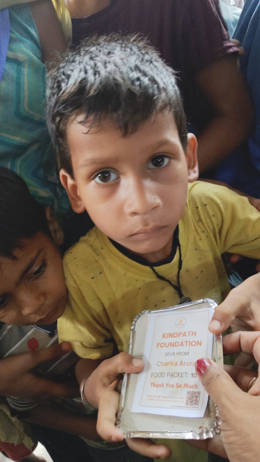 Kindpath food packet seva proof 3